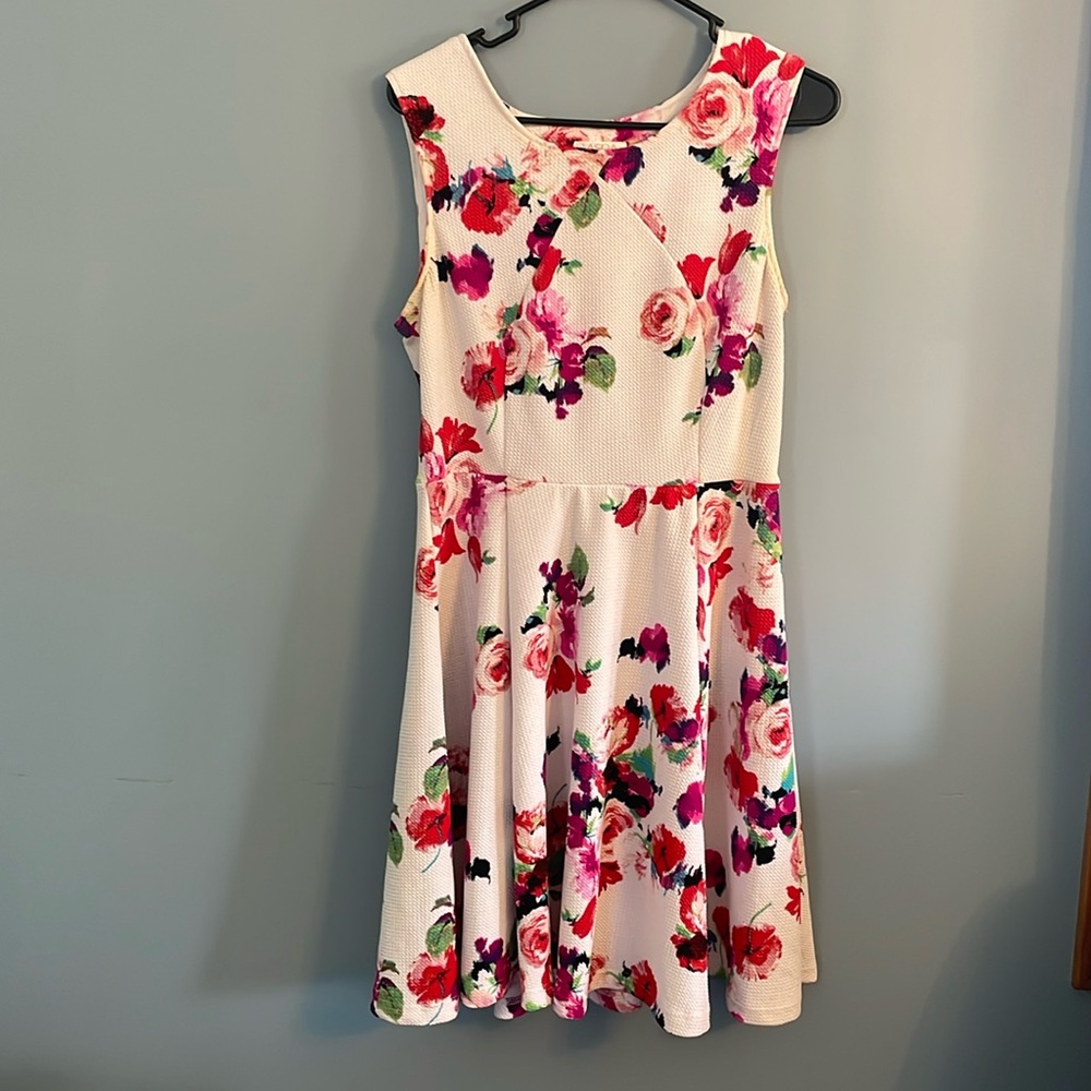 Vasna floral and white dress